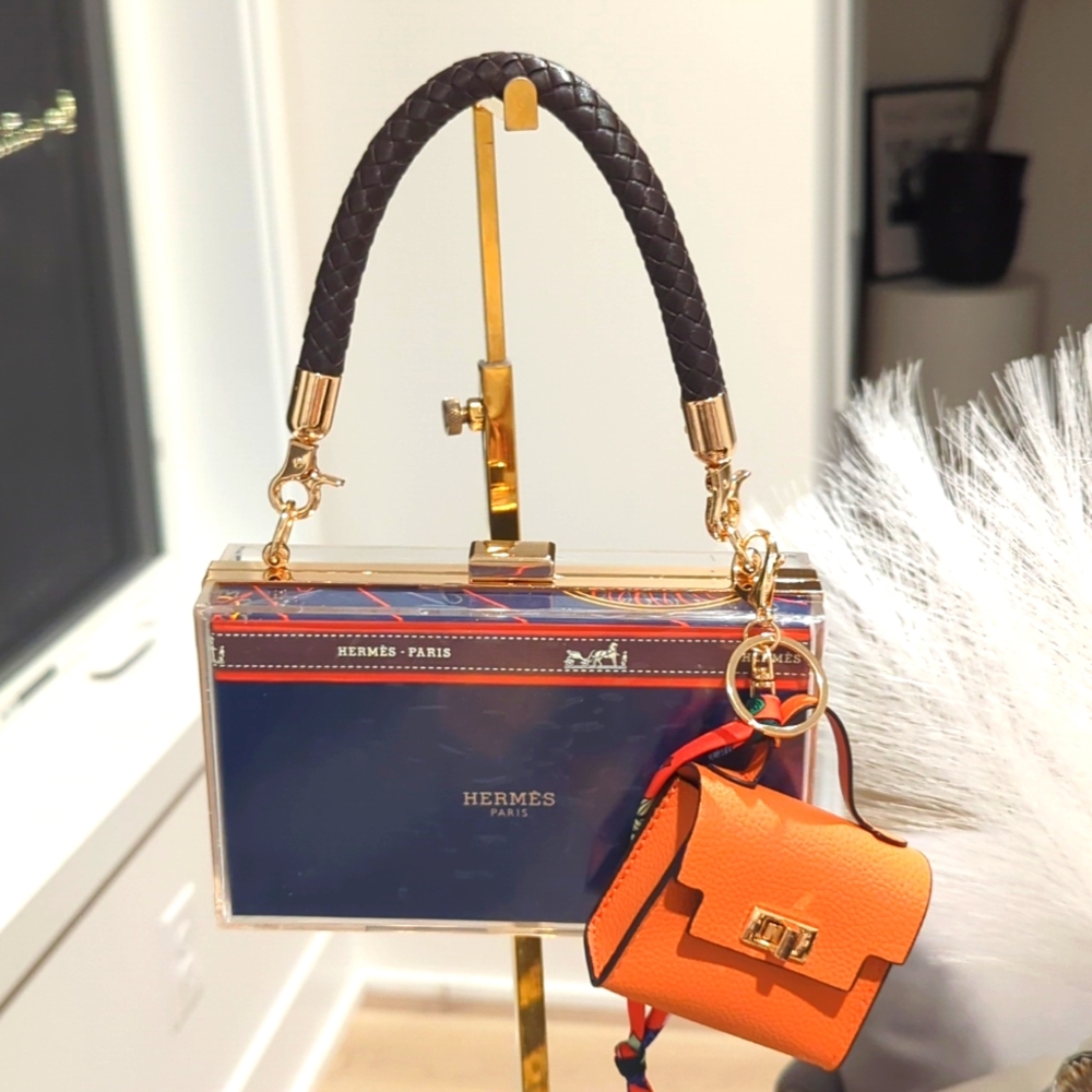 Hermes Paper Shopping Bag UPCYCLED Novelty Clutch